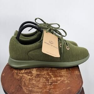 New NWOB Women's Merinos Lac Up Sneakers In Olive Green  Size 10